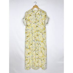 Onia x DVF Women's Renee Tropical Floral Linen Maxi Dress Yellow